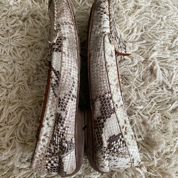 GEOX Leather Respira Snake Print Mules Loafers Driving Shoes - Picture 5 of 16